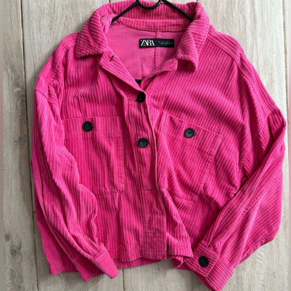 Zara Fuchsia Corduroy Jacket
